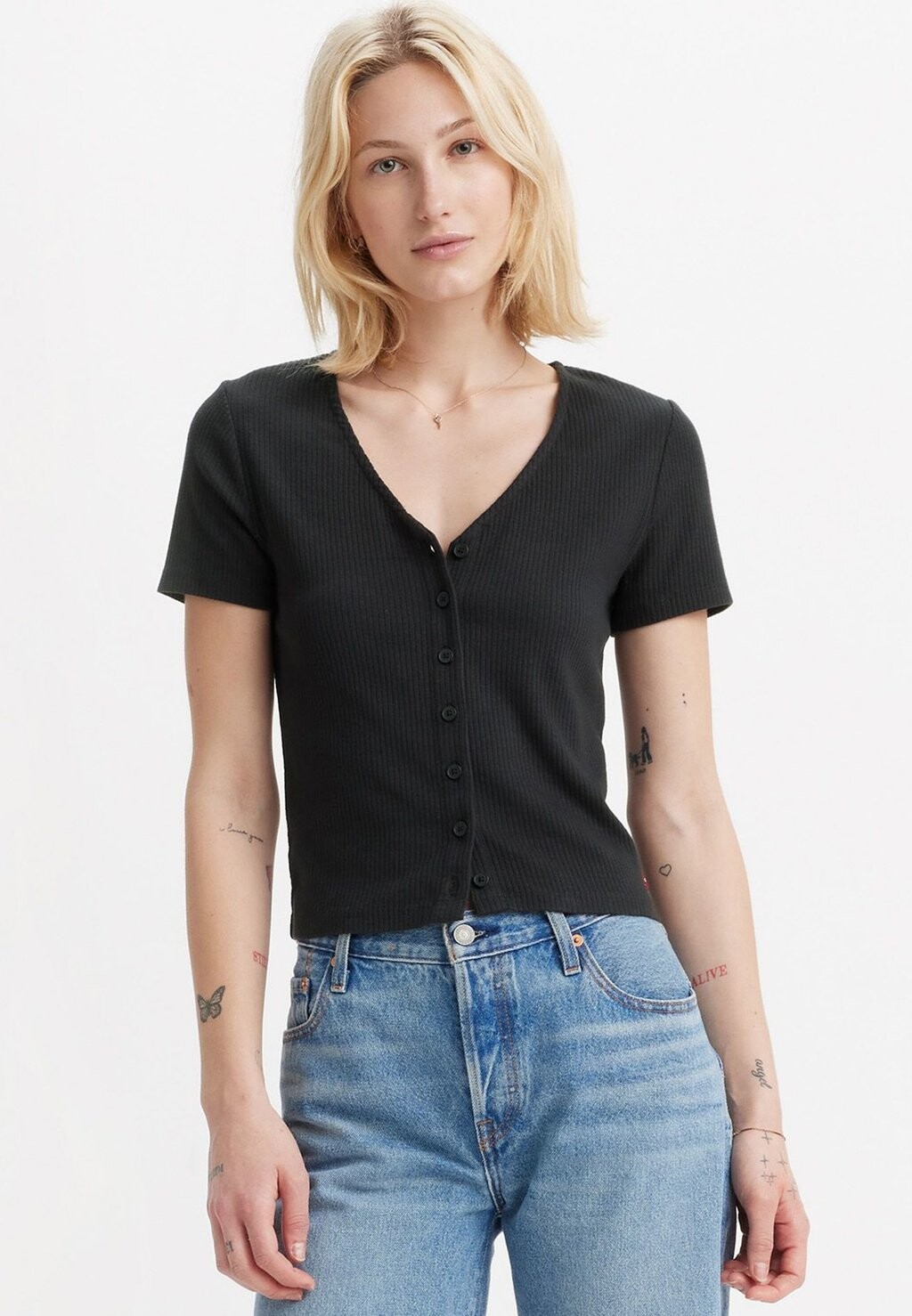 Футболка с принтом MUSE TEE Levi's, черный — фото 4