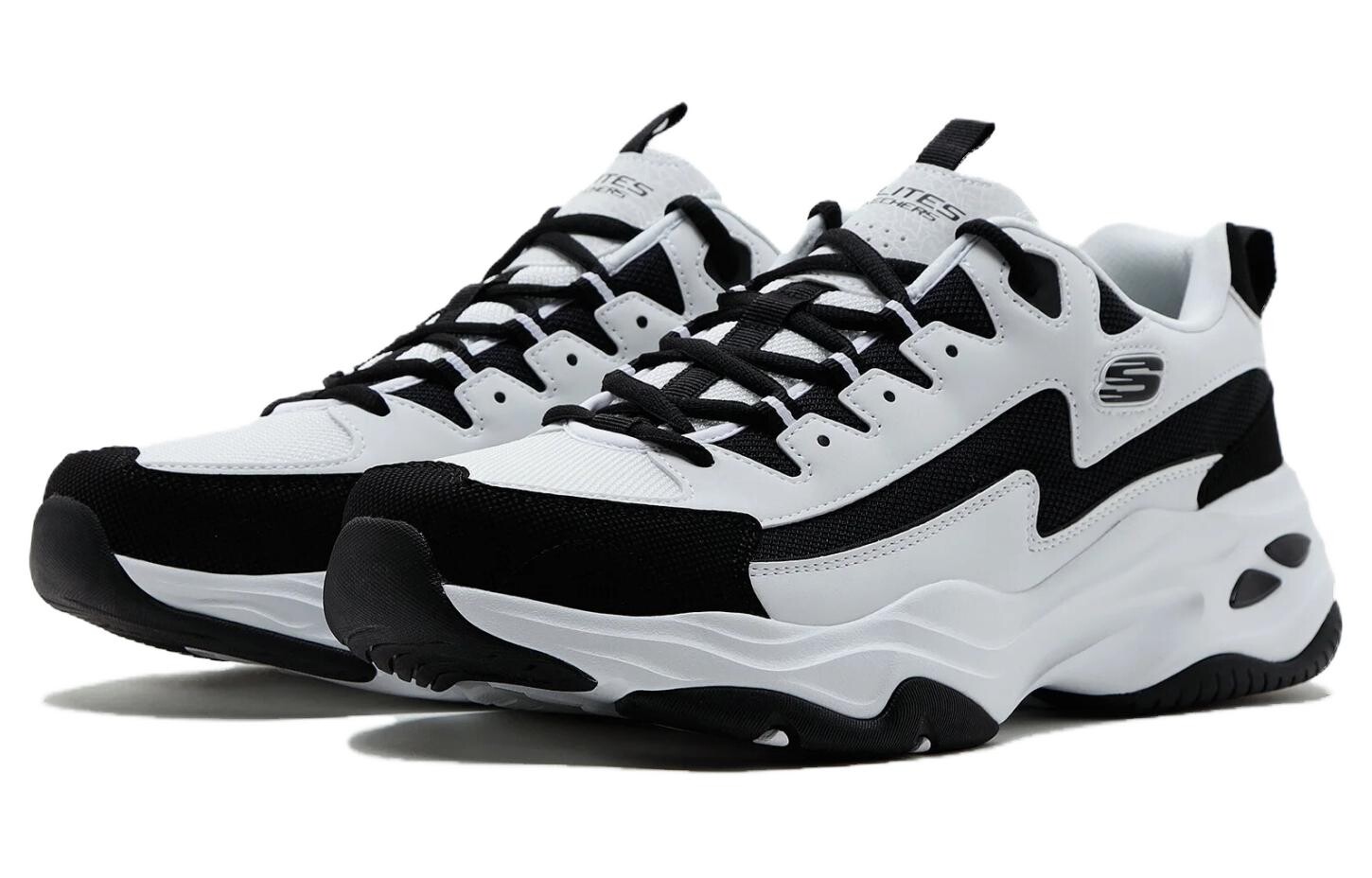 Кроссовки мужские D"Lites 4.0 Chunky с низким верхом, черные/белые Skechers — фото 3