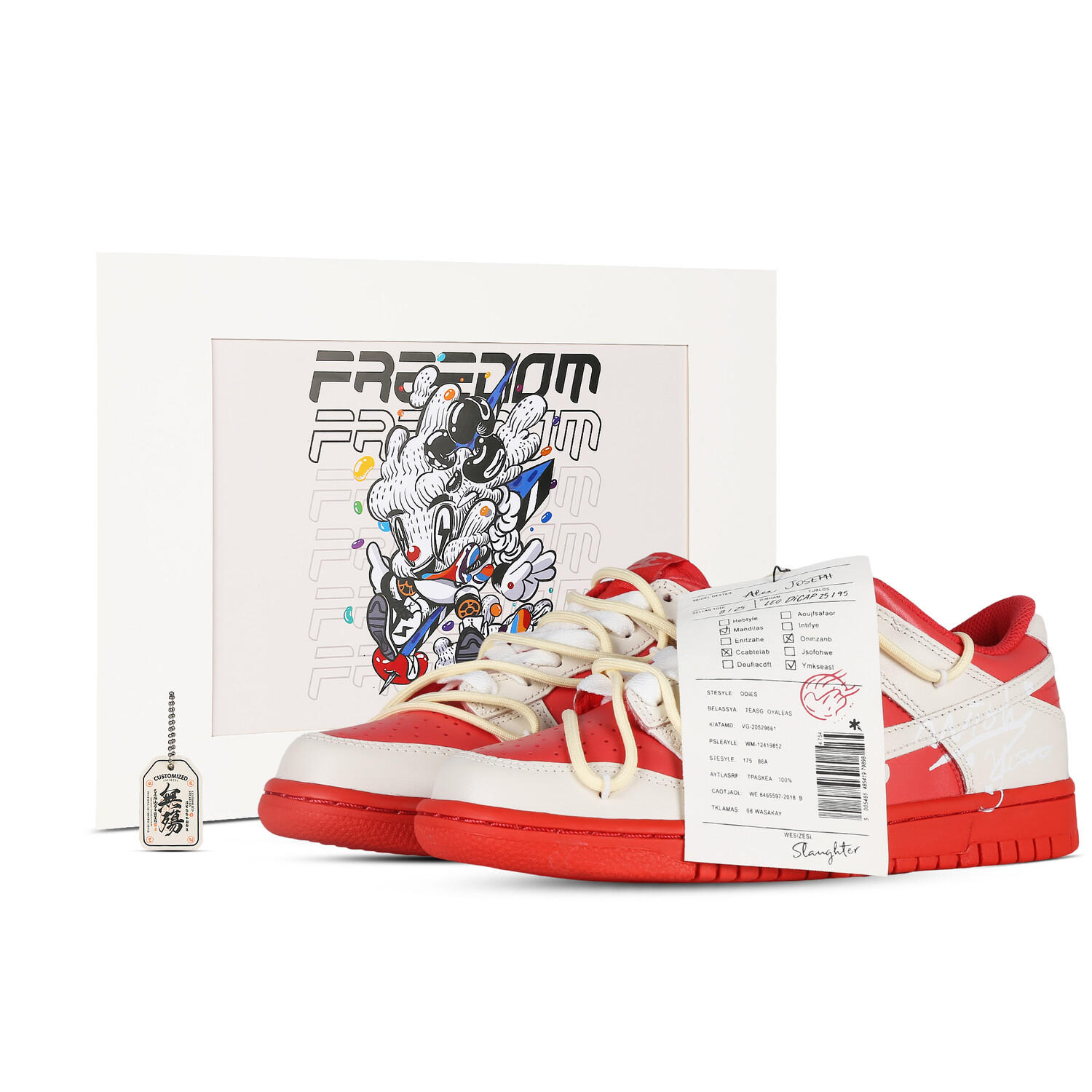 

Кроссовки Nike Dunk Skateboard Shoes Women's Low-Top Red White