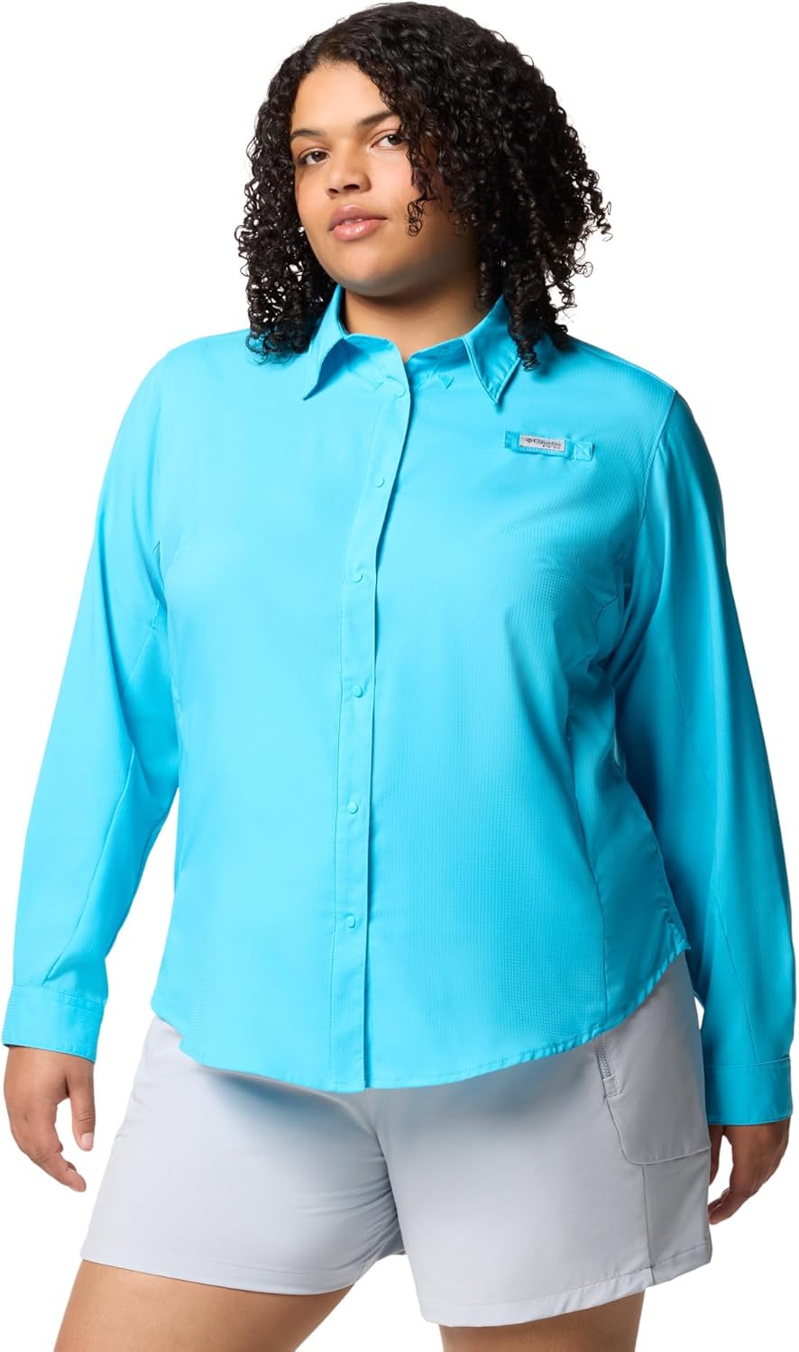 

Columbia Women's PFG Tamiami II UPF 40 рубашка для рыбалки с длинным рукавом, Atoll
