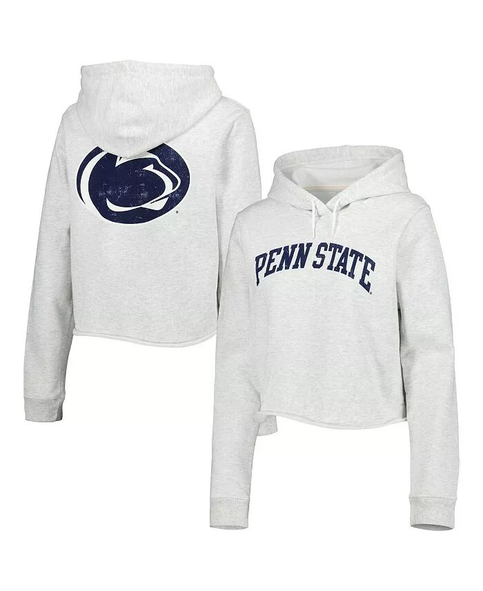 

Женская укороченная толстовка с капюшоном Ash Penn State Nittany Lions 2-Hit 1636 League Collegiate Wear