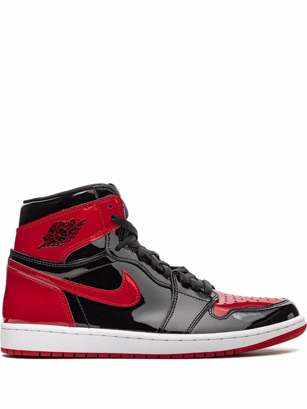 

Кроссовки Air Jordan 1 Retro High OG Bred Patent, черный