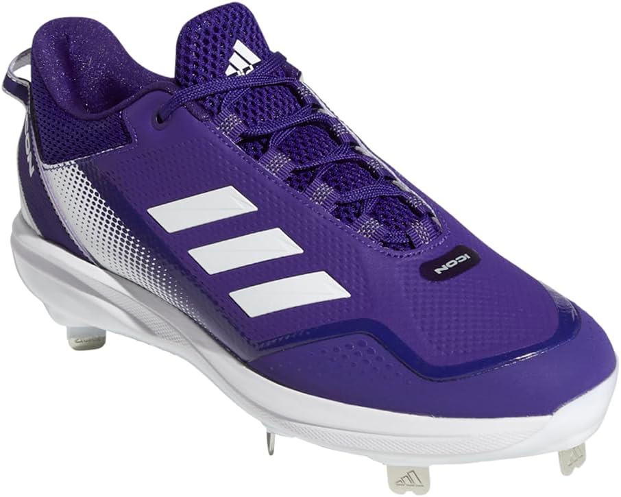 Мужские бейсбольные кроссовки Adidas Icon 7, белый/фиолетовый — фото 3