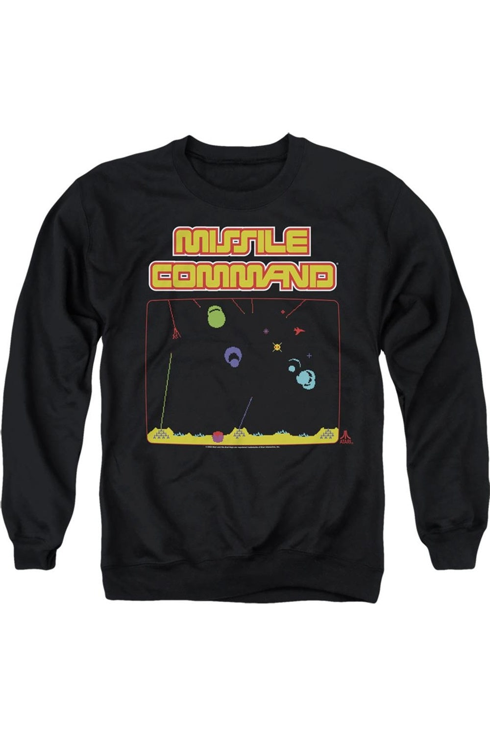 

Atari Missle Screen Взрослый свитшот с круглым вырезом Gildan, черный