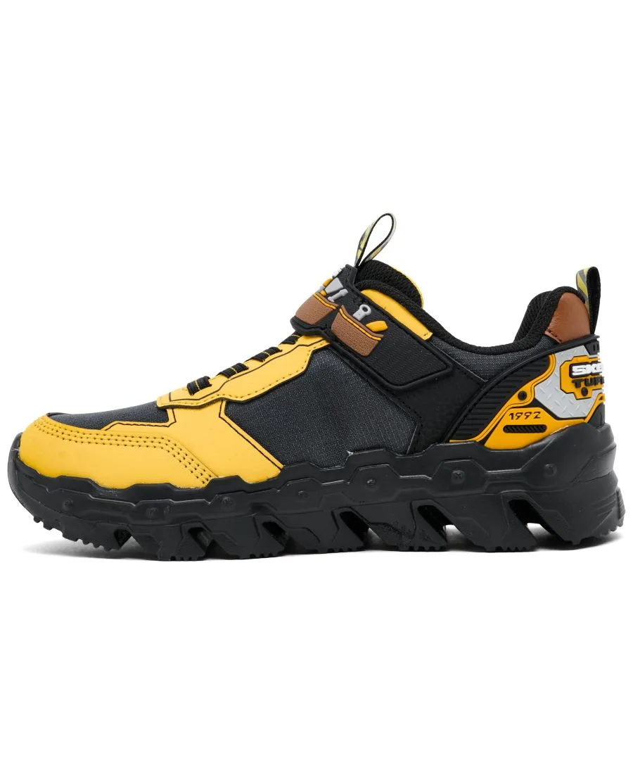Детские повседневные кроссовки Mega-Flex Lite - Tuff Toolz с застежкой-ремешком от Finish Line Skechers, желтый, черный — фото 3
