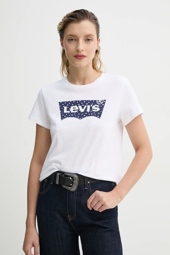 

Хлопковая футболка THE PERFECT TEE Levi'S, белый