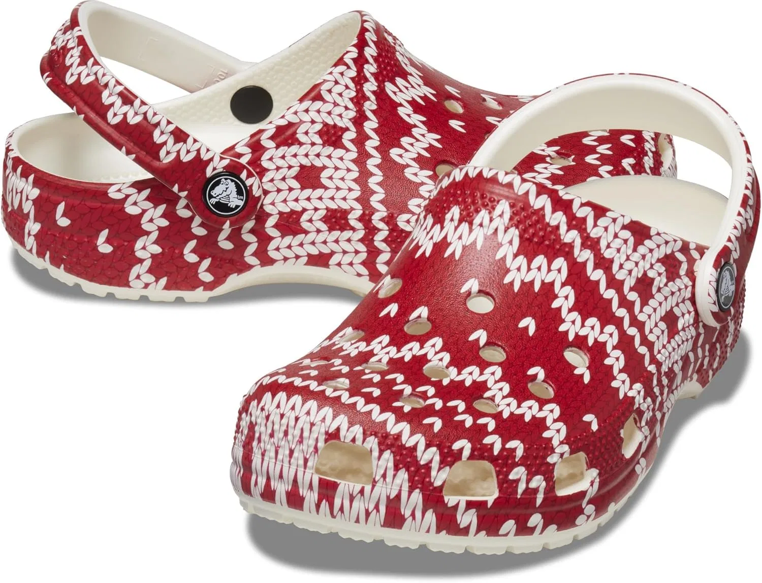 Crocs 207849 Классические ретро-курортные сабо унисекс, белые/огненные — фото 2