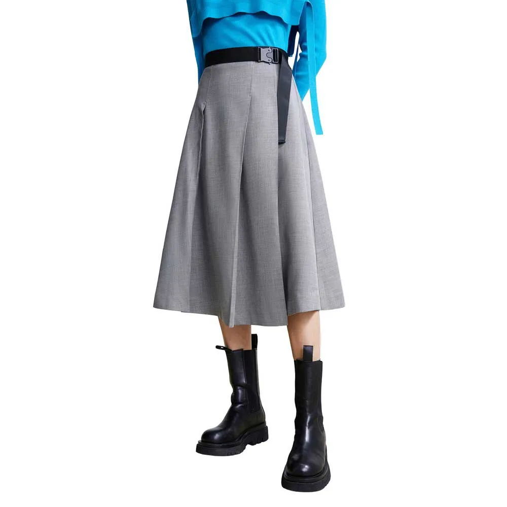 

Юбка Lily Sweet Cool Thin Fit Pleated midi skirt, серый