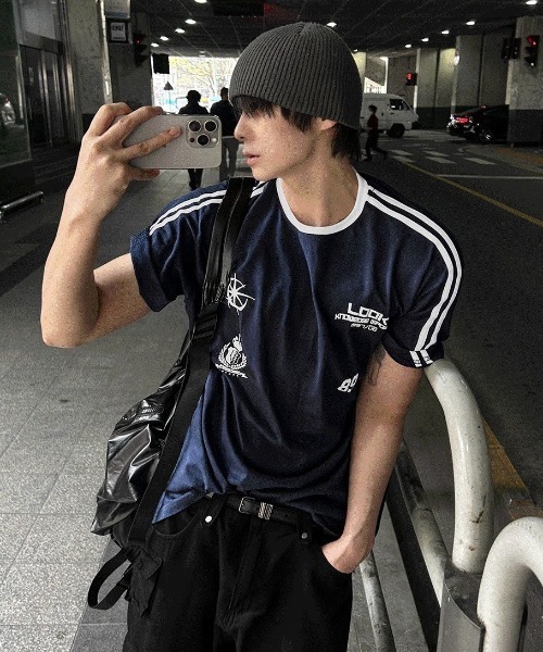 

Футболка с коротким рукавом, 89 Line COSYHARU, темно-синий