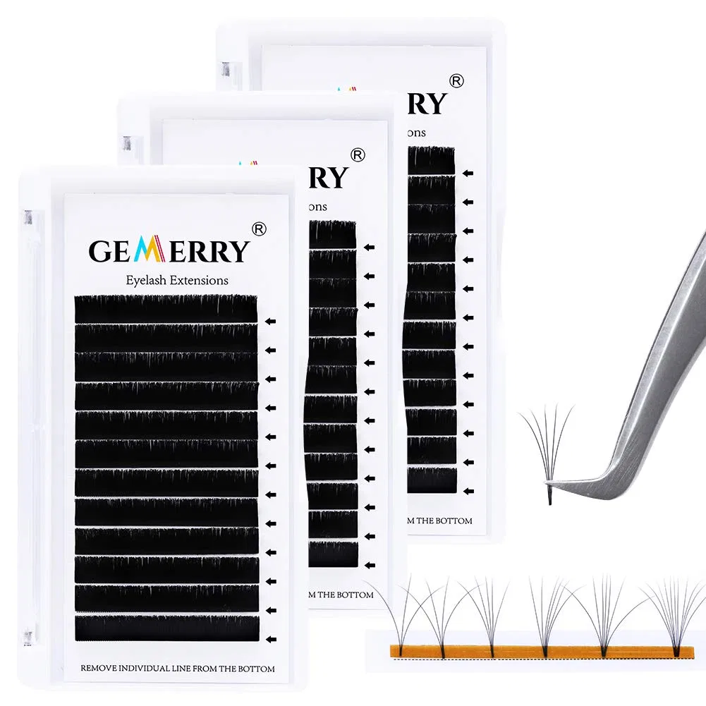 Набор для наращивания ресниц «Self-Fanning Volume Eyelashes» Gemerry, 0.07 C Curl