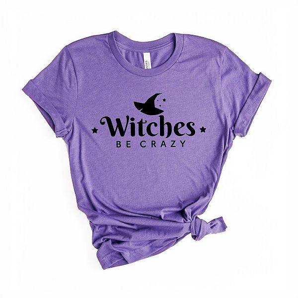 

Футболка с коротким рукавом Witches be crazy hat Simply Sage Market, Grape