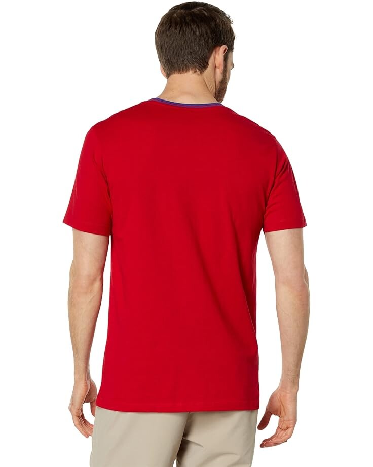 

Футболка U.S. POLO ASSN. Short Sleeve Crew Neck Yarn-Dye Collar Tipped Jersey Tee, цвет Engine Red