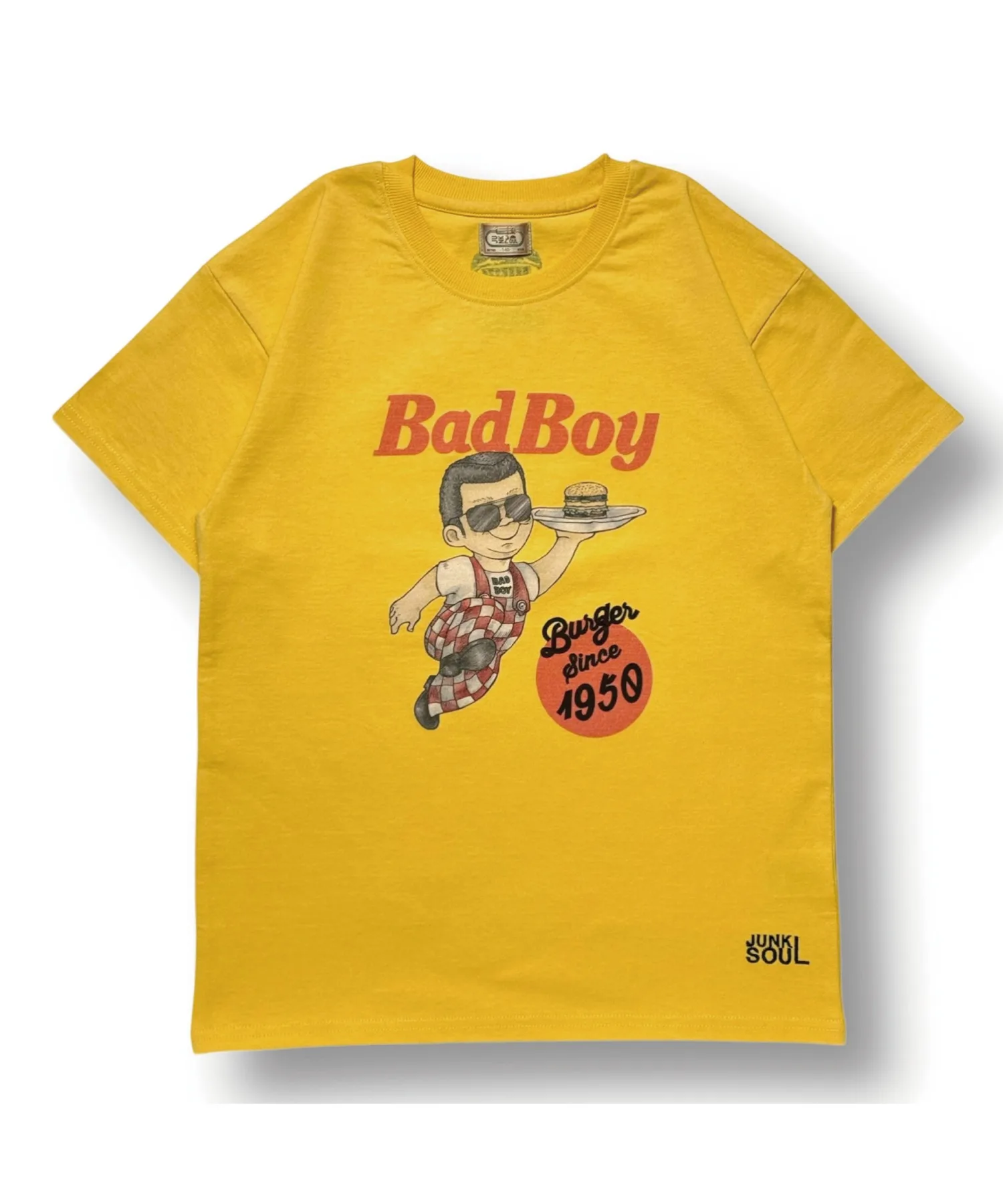 Футболка для детей с графическим принтом JUNKSOUL JS BAD BOY желтая — фото 3