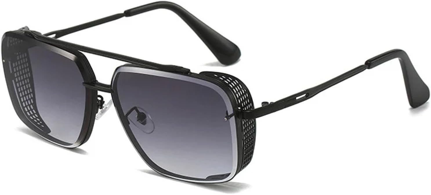 

Солнцезащитные очки с защитой от УФ-излучения UV400 | Металлический панк, разноцветные линзы | для женщин и мужчин, для занятий спортом на открытом воздухе и вождения DSVIGF, Black-gray