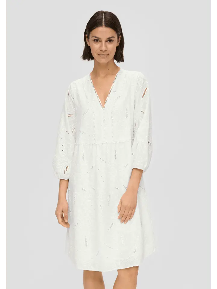 

Короткое платье sOliver BLACK LABEL kurz, кремовый