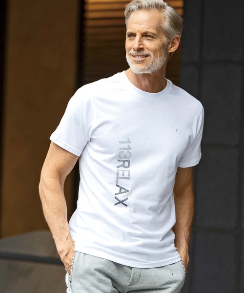 

1PIU1UGUALE3 RELAX Футболка с короткими рукавами, градиентный логотип со стразами, 1PIU1UGUALE3 RELAX, белый