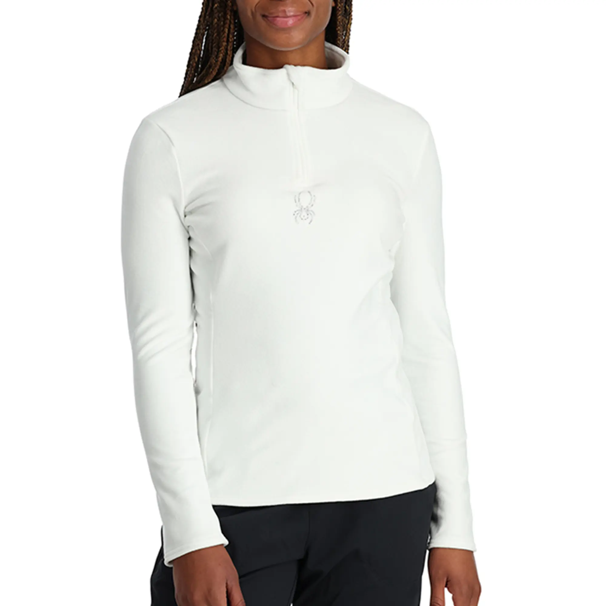 

Женская флисовая толстовка Shimmer Bug с половинной молнией Spyder, White