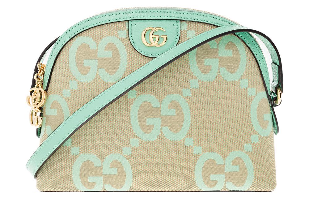 

Сумка через плечо Ophidia Canvas с кожаным холщовым покрытием, женская сумка Trumpets GUCCI