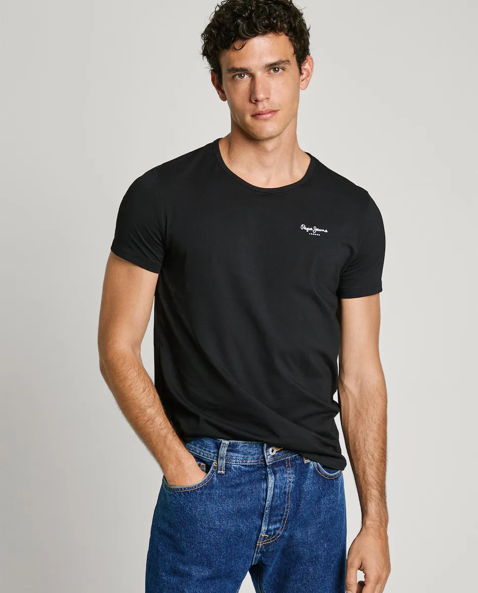 

Набор из 2 мужских маек с принтом логотипа Pepe Jeans, черный