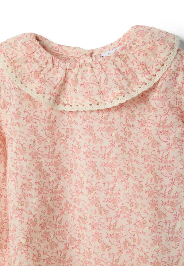 Блузка прямого кроя с цветочным принтом Ovs, Beige/Pink — фото 3