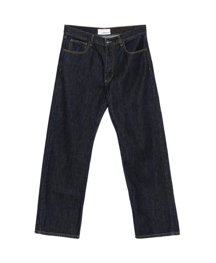 

Темно-Синие джинсы с пятью карманами и застежкой на пуговицы. Costumein, синий