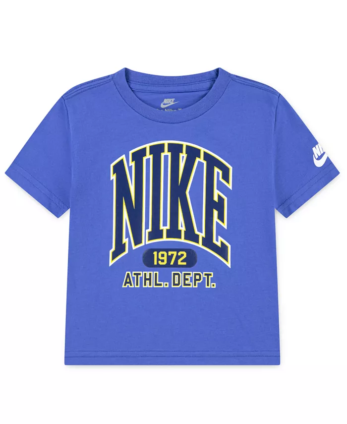 

Футболка Giant Varsity с графическим принтом для малышей и мальчиков Nike, синий