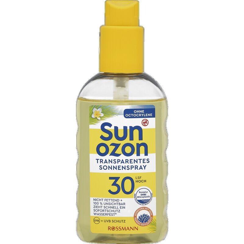 

Прозрачный солнцезащитный спрей SPF 30 sunozon, 200 ml