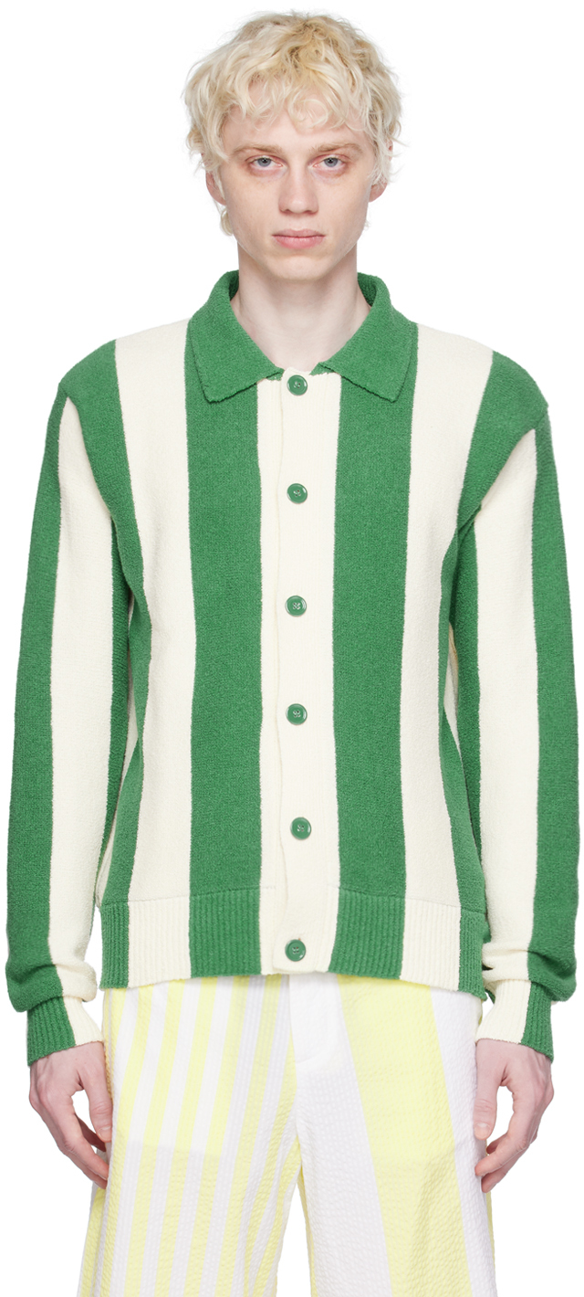 

Рубашка-поло Hotel Olympia Edition Green & Off-White Maison Kitsune