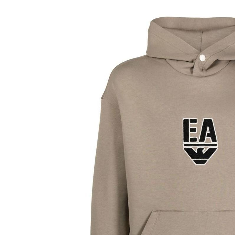 Толстовка EA для мужчин в цвете dusty gray EMPORIO ARMANI, серый — фото 4