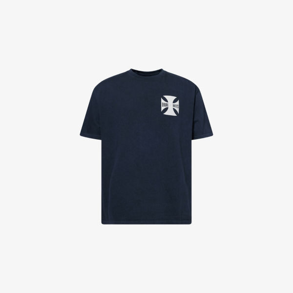 

Футболка Rhude с принтом хлопковая, черный