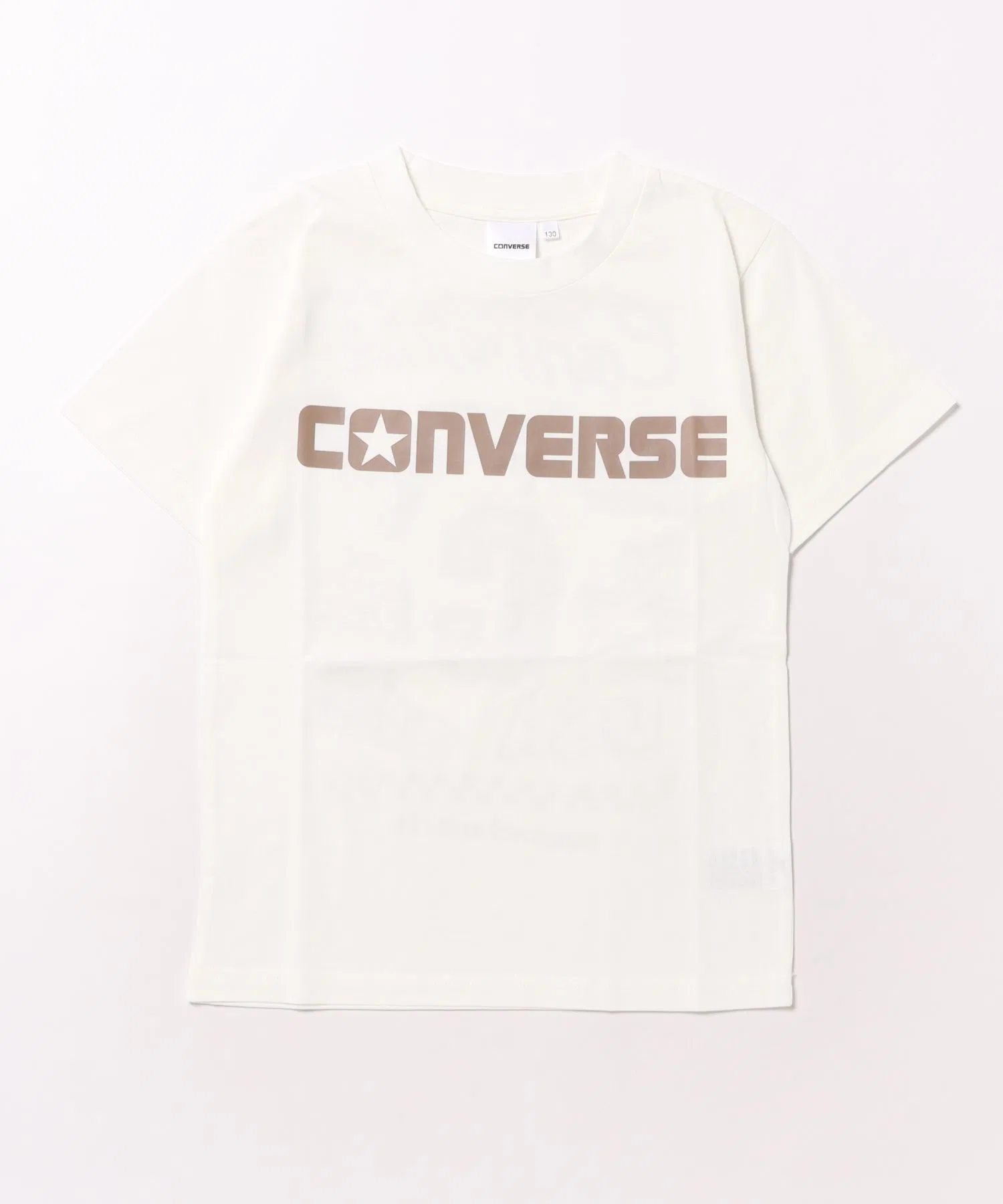 Детская футболка с принтом CONVERSE из хлопка белого цвета