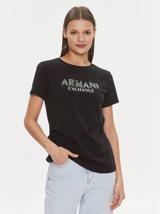 

Футболка стандартного кроя Armani Exchange, черный