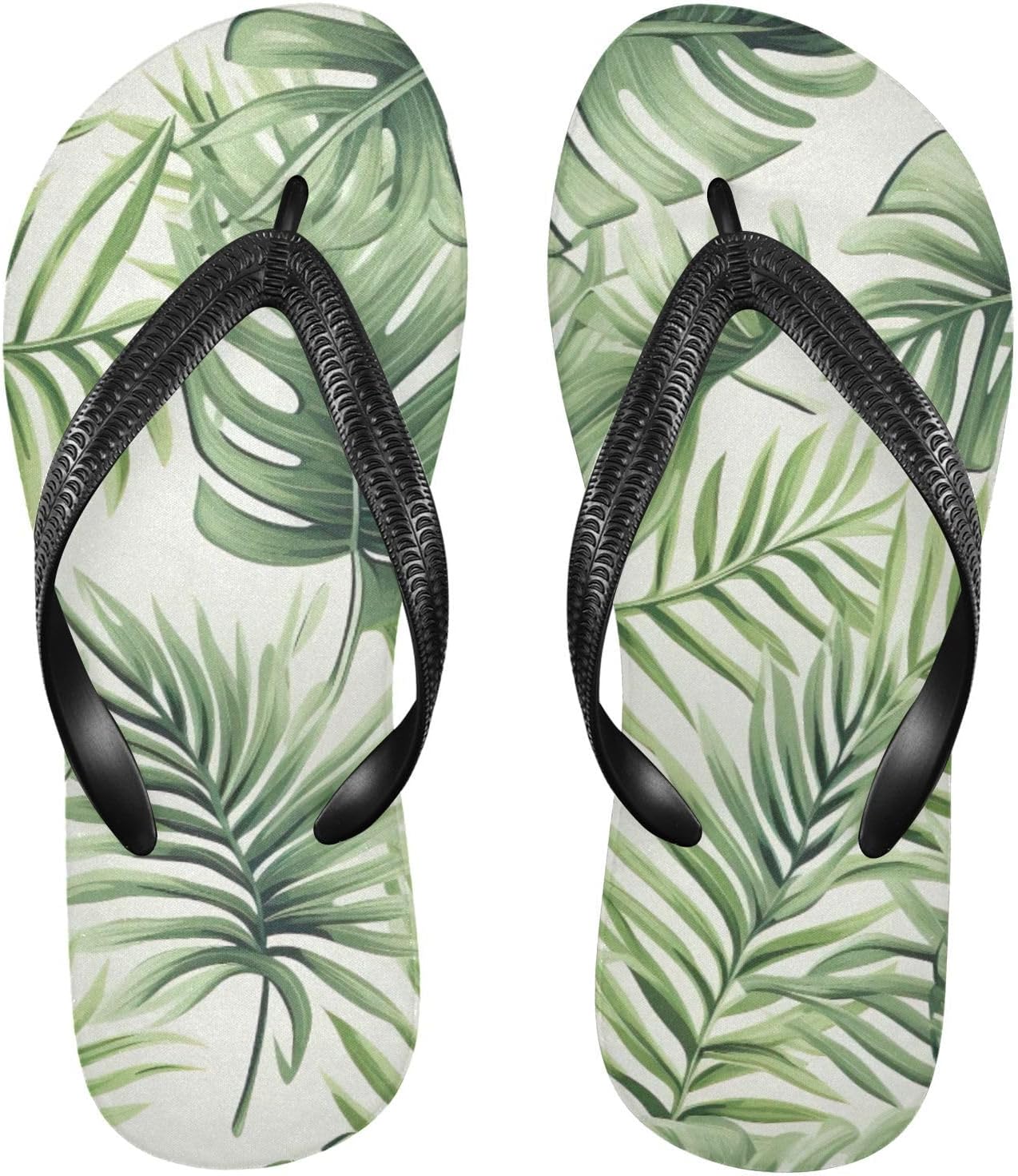 

Шлепанцы с рисунком пальм, пляжные летние повседневные сандалии для женщин и мужчин, тапочки для душа, размер XS Kfbe, Leaves Palm