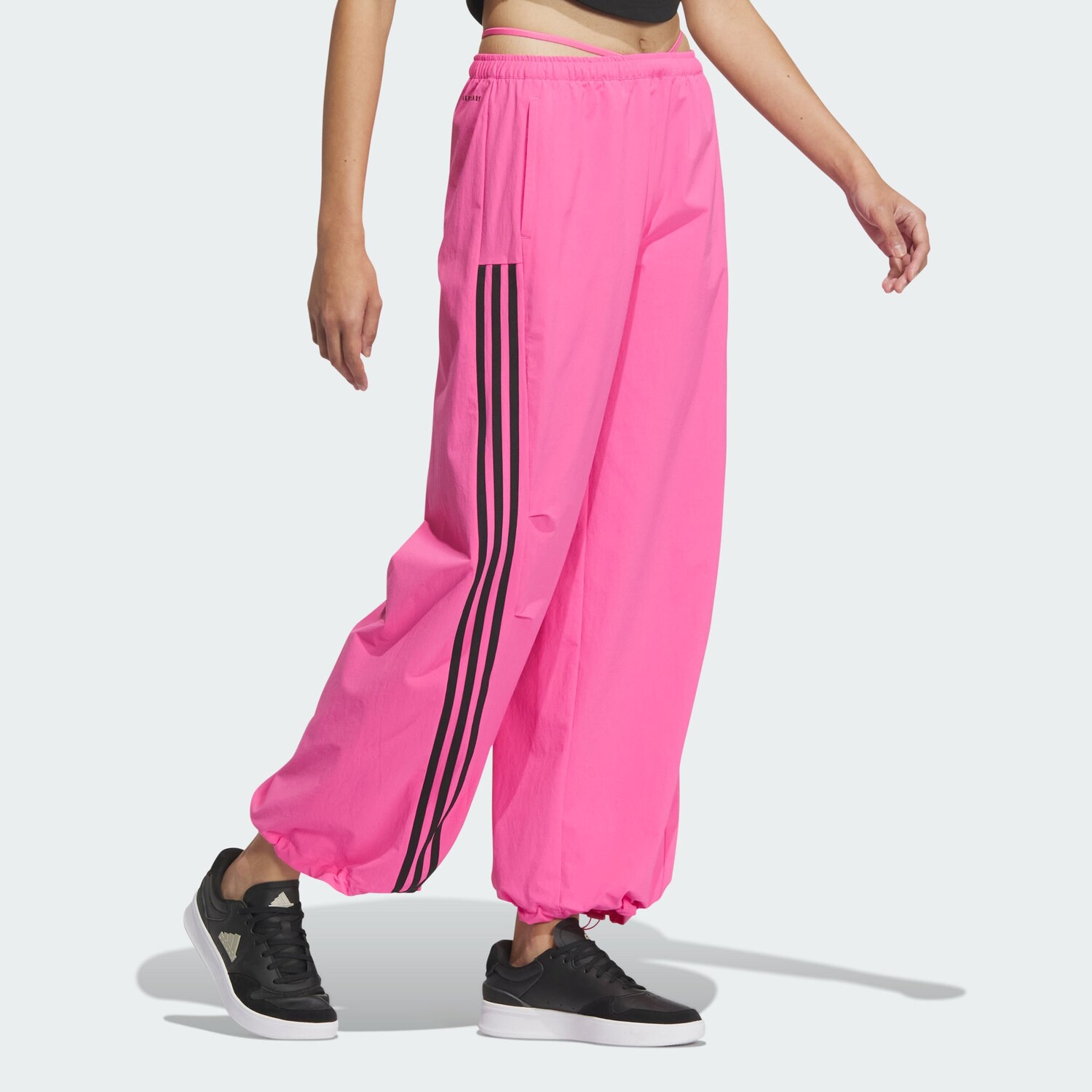 Повседневные брюки женские пульсирующие пурпурные/черные Adidas — фото 2