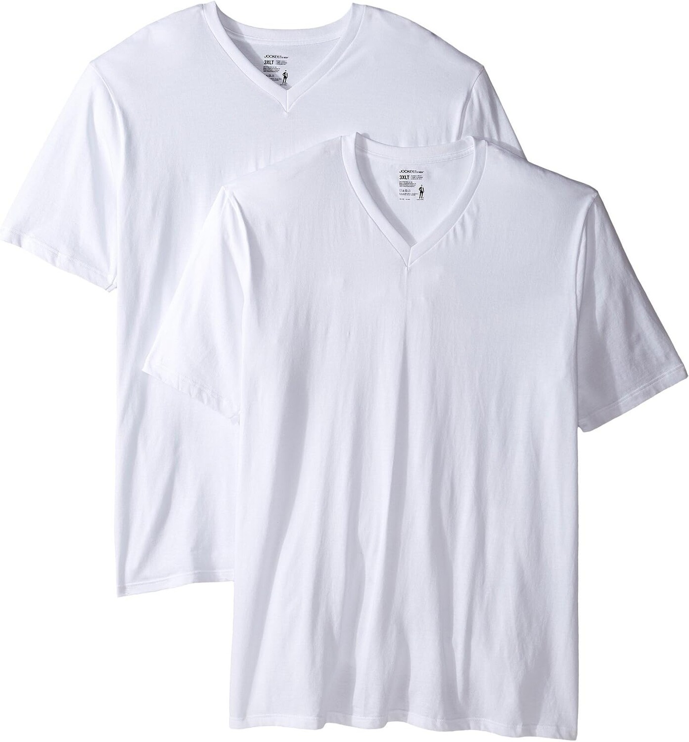 

Футболка Jockey Tall Man Cotton V-Neck 2-Pack, белый