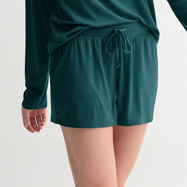 

Женские рифленые шорты для пижамы Sonoma Goods For Life, Dark Sea