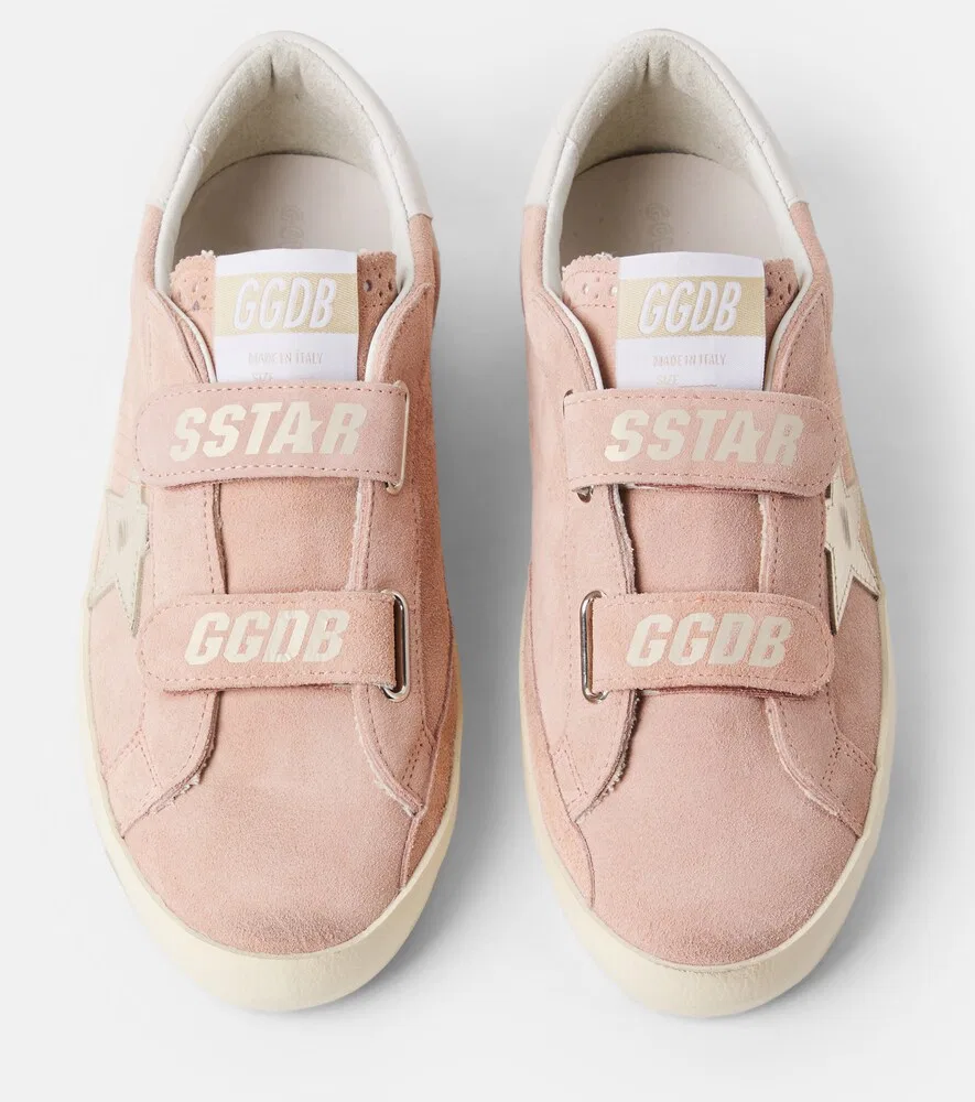Замшевые кроссовки в стиле олдскул Golden Goose Kids, розовый — фото 4