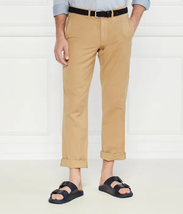 Льняные брюки stfbedfordp Straight fit Polo Ralph Lauren, бежевый — фото 3