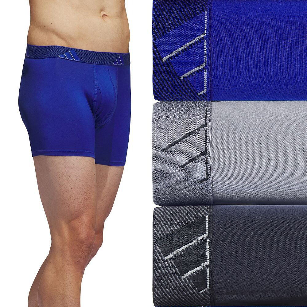 

Мужские трусы adidas из микрофибры (3 пары) Adidas, цвет Team Royal Blue Gray