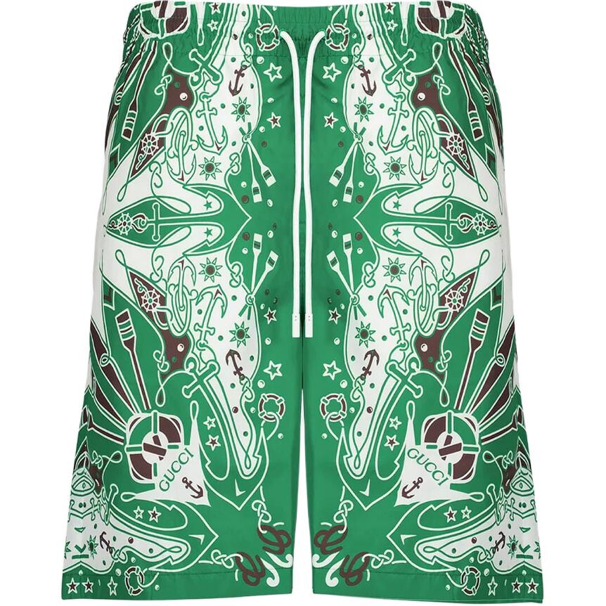Плавательные шорты Gucci мужские, зеленые