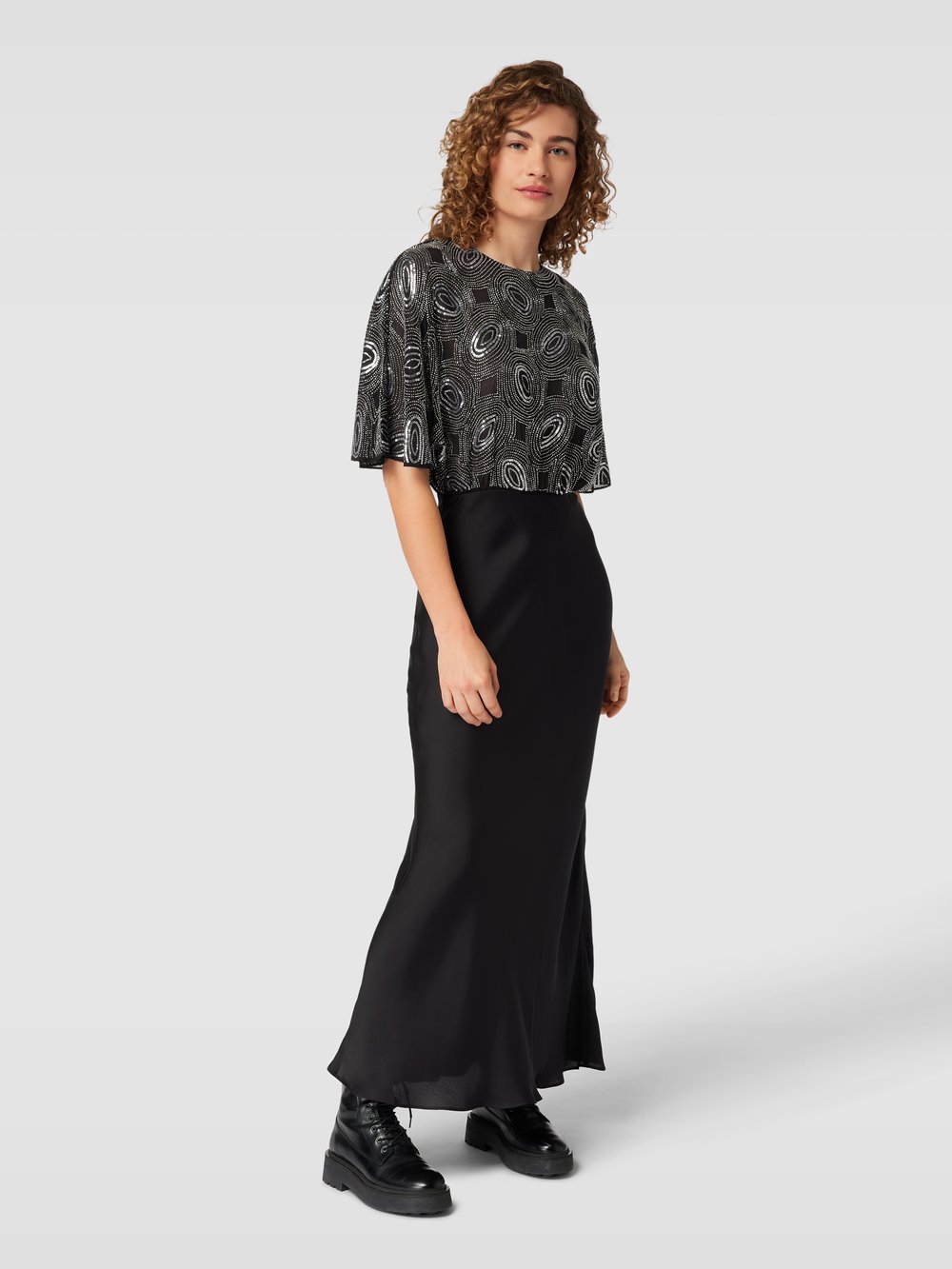 

Платье макси с декоративными аппликациями THE KOOPLES, черный