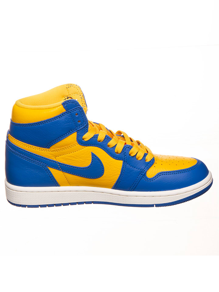 Высокие кроссовки Air Jordan, цвет gelb/blau — фото 2