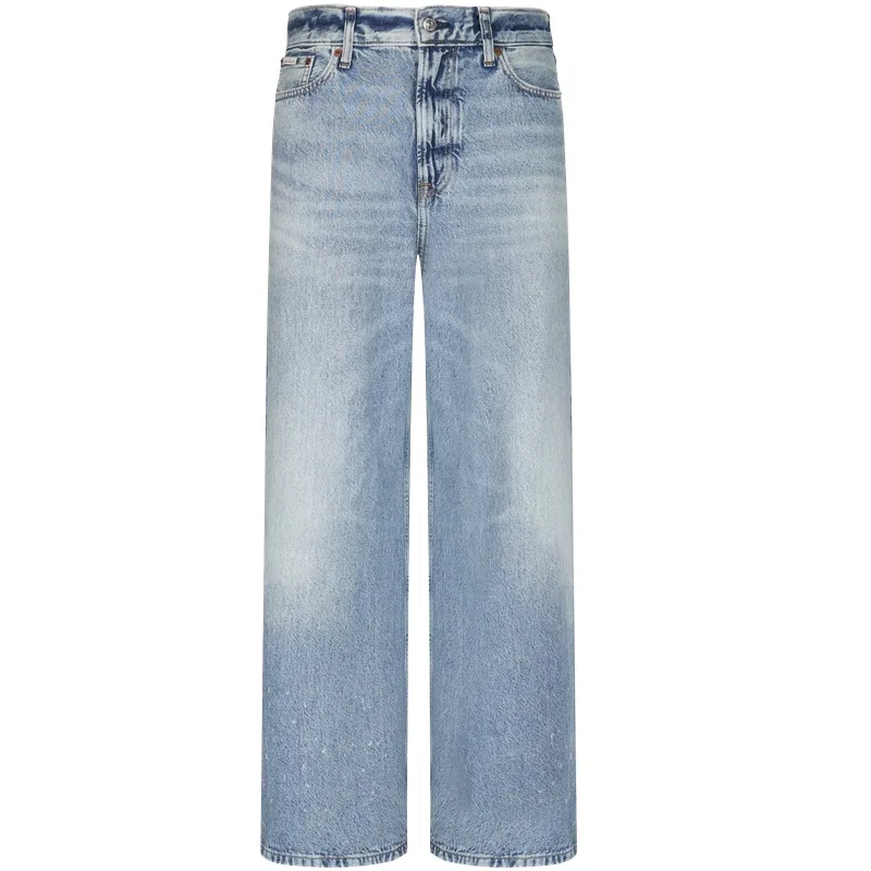 Джинсы свободные Calvin Klein Jeans деним светло-голубой