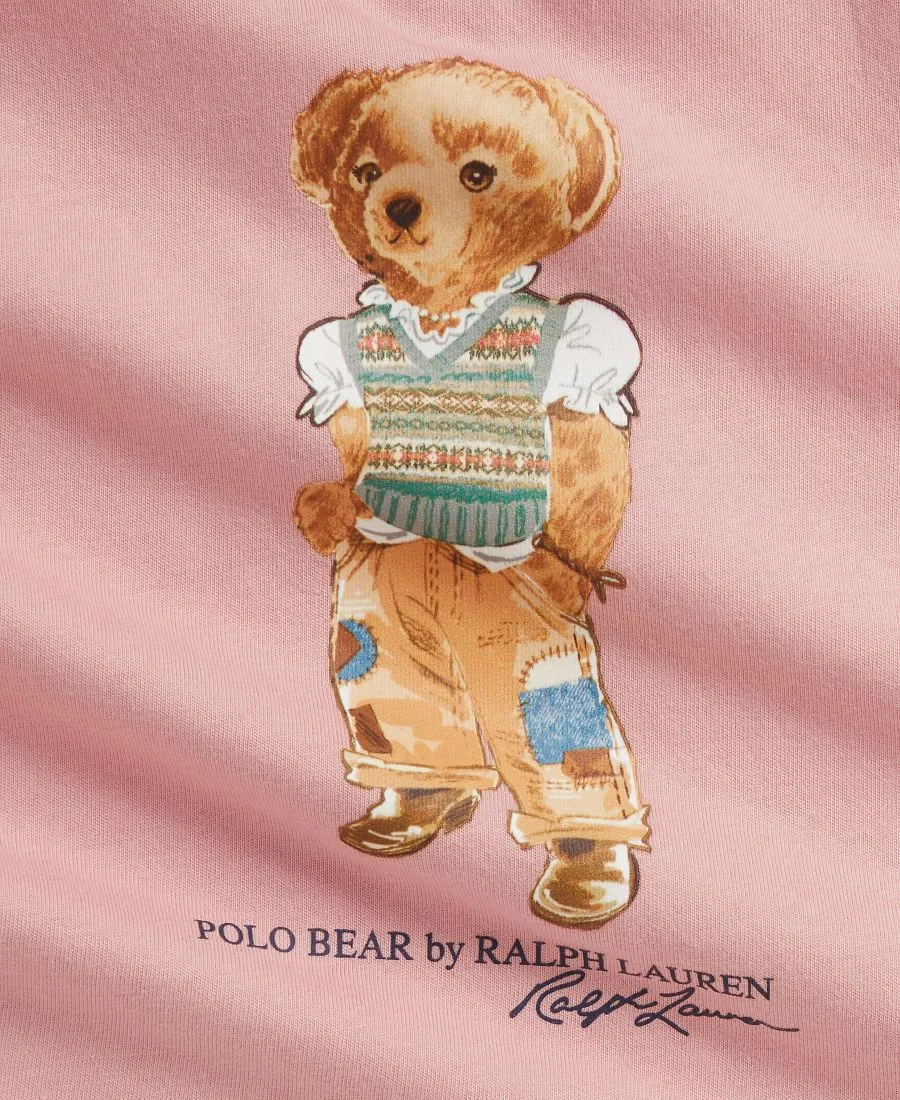 Детский комплект для девочек: футболка и шорты Polo Bear от Ralph Lauren, 2 предмета Polo Ralph Lauren — фото 4