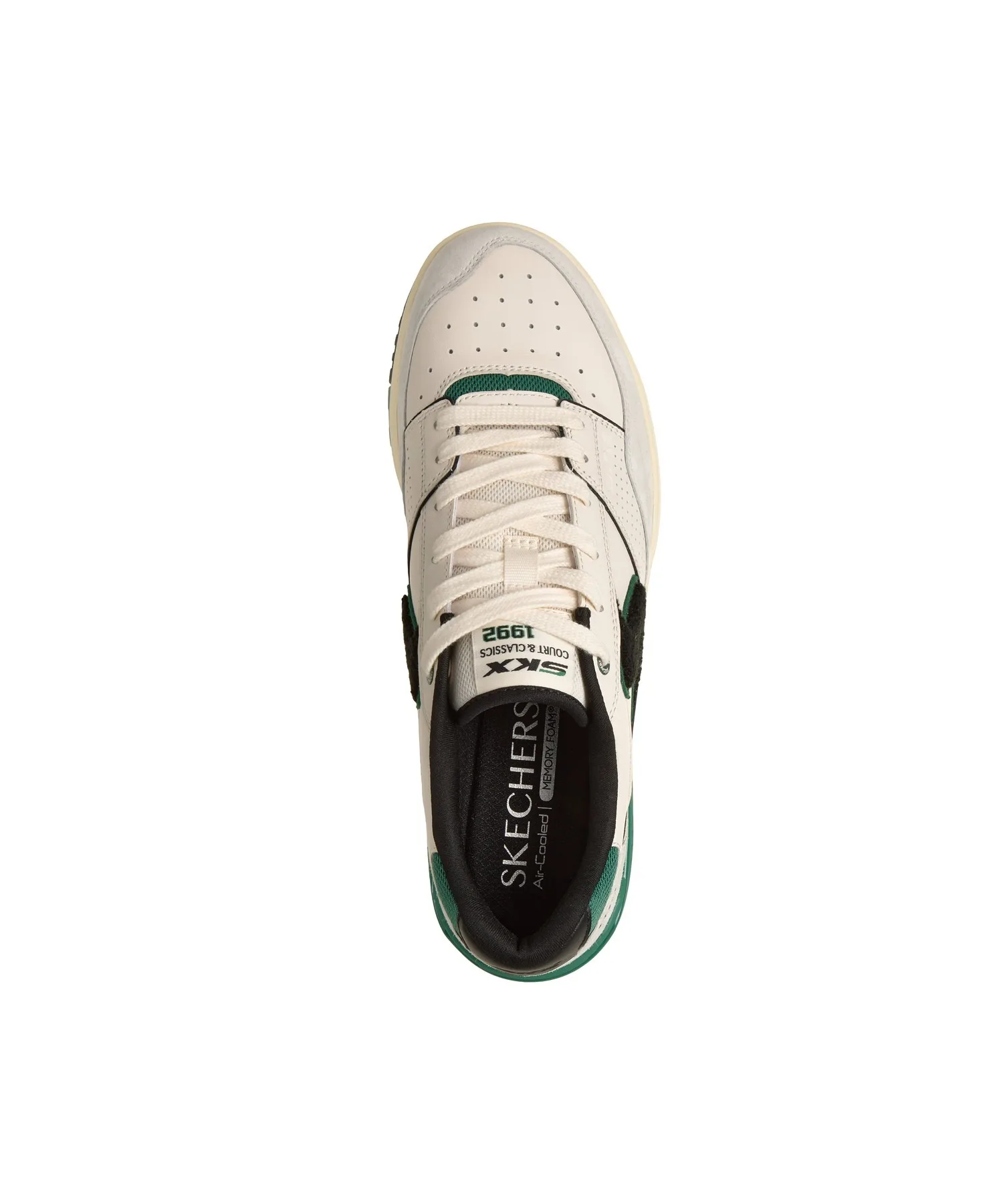 Мужские кроссовки S-1992 из кожи и сетки Skechers светло-серые — фото 2