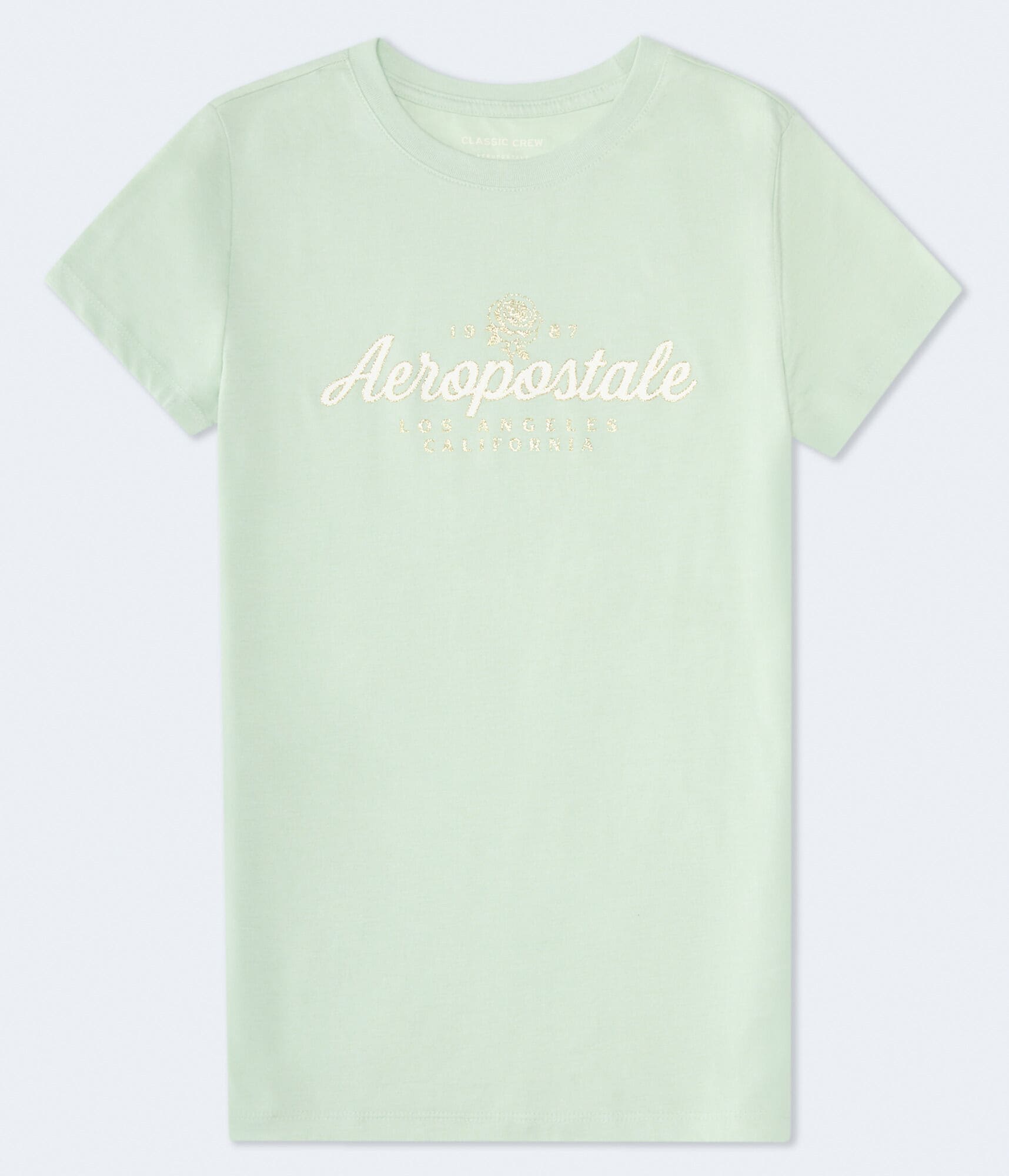 

Футболка Aeropostale с принтом в виде розового глиттера