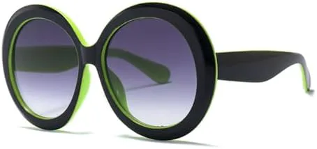 

Винтажные большие круглые солнцезащитные очки для женщин с градиентным переходом цвета, увеличенного размера, зеркальные прозрачные линзы (C4) LXLHWN, D4