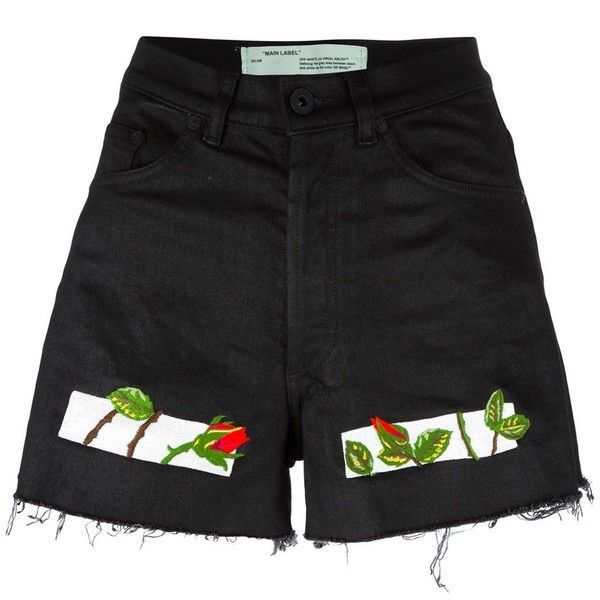 

Черные джинсовые женские шорты Off-White