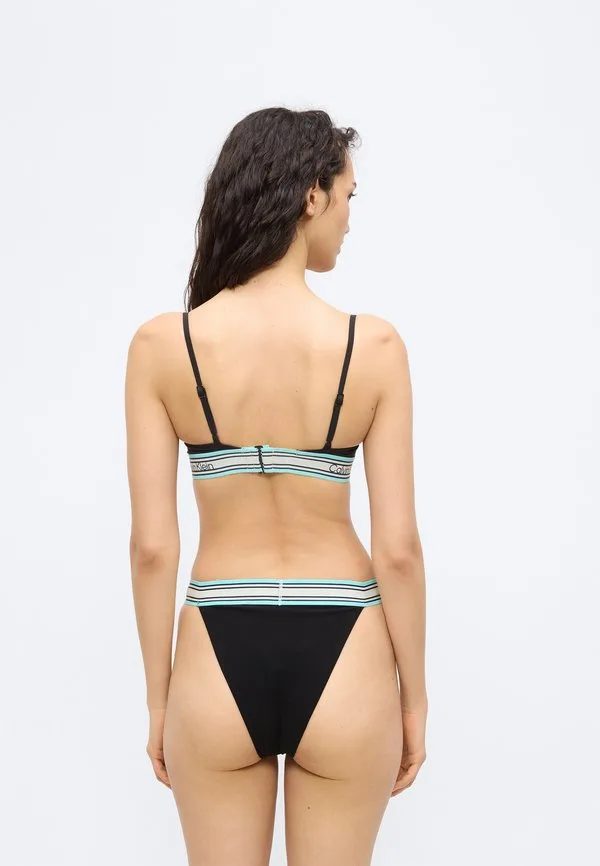 Плавки-Бикини в бразильскую полоску с изображением символа бразилии Calvin Klein Swimwear, Black — фото 4