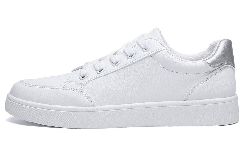 

Кроссовки WARRIOR Skateboarding Shoes Men Low-top Silver/White, белый/серебряный